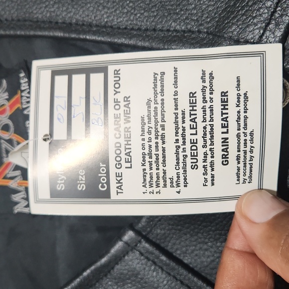 Genuine Leather Black Vest size 54 - Picture 4 of 4